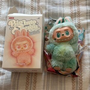 Pop Mart Big Into Sergi Green and Pink Plush Toy